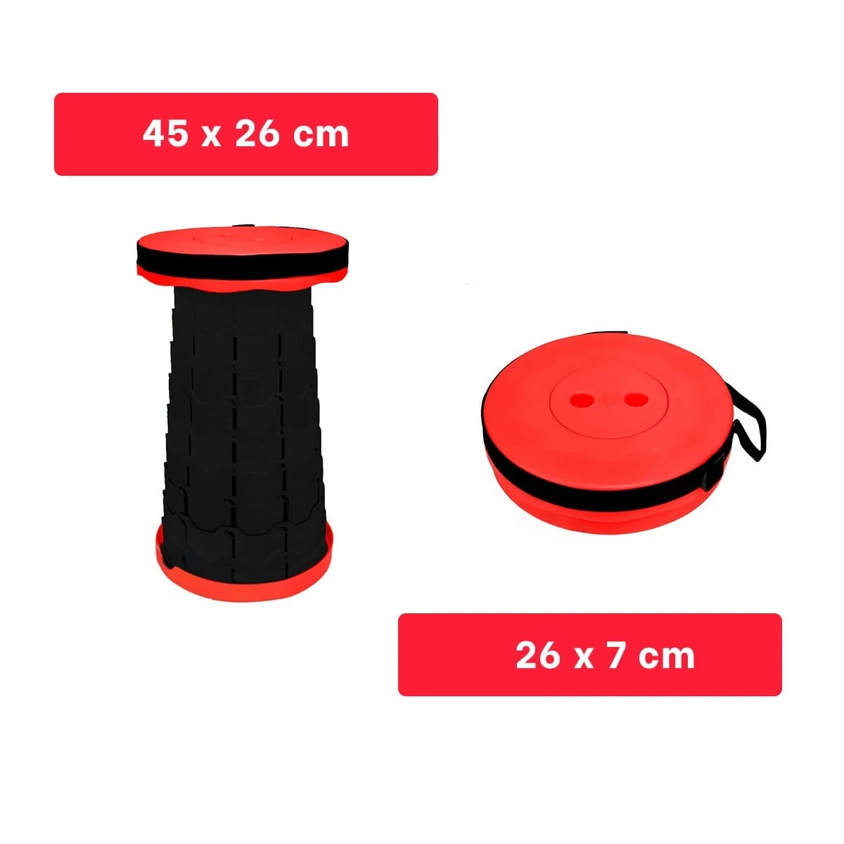 PACK5 SILLA LIGERA DE COLOR ROJO Y+BANDERITAS ADHESIVAS - 5