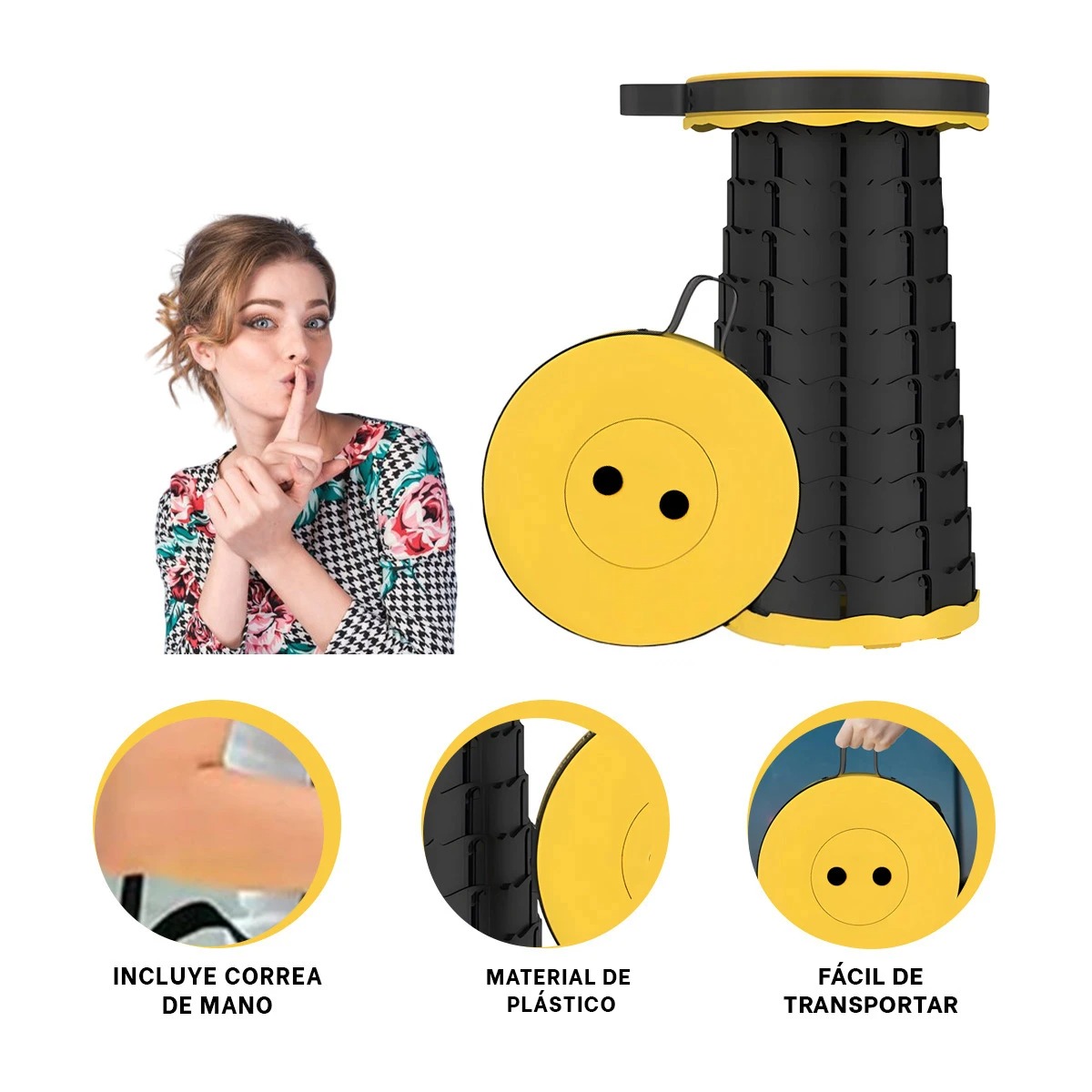 PACK5 SILLA RESISTENTE Y BONITA AMARILLO Y+REGALO AGENDITA - 3