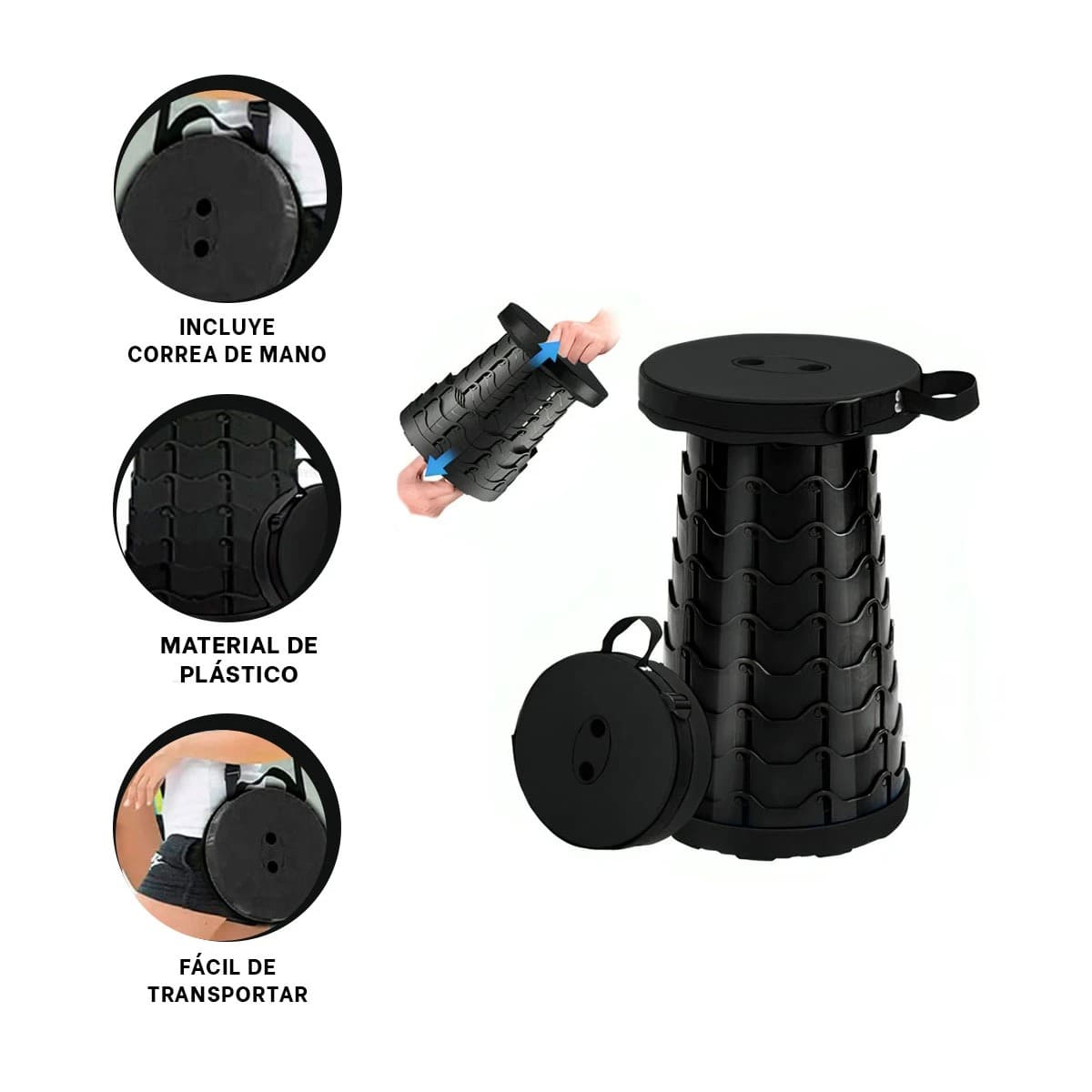 PACK2 ASIENTO ELEGANTE PARA VISITAS NEGRO Y+LIGAS DE REGALO - 4