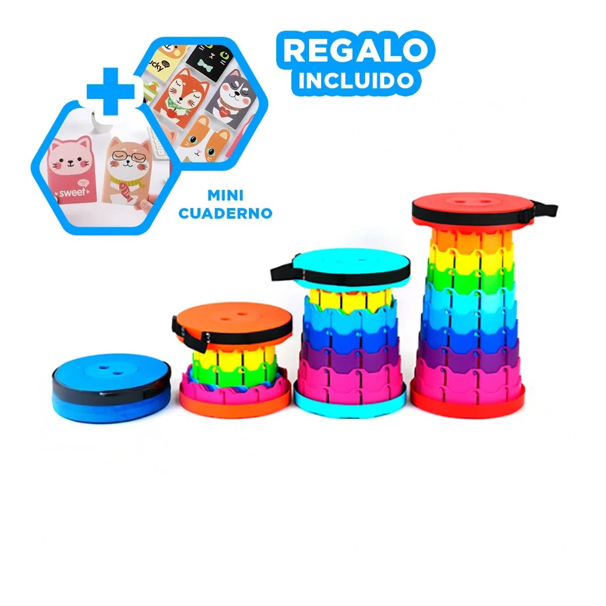 PACK2 SILLA ERGONOMICA Y UTIL MULTICOLOR Y+REGALO AGENDITA - 1