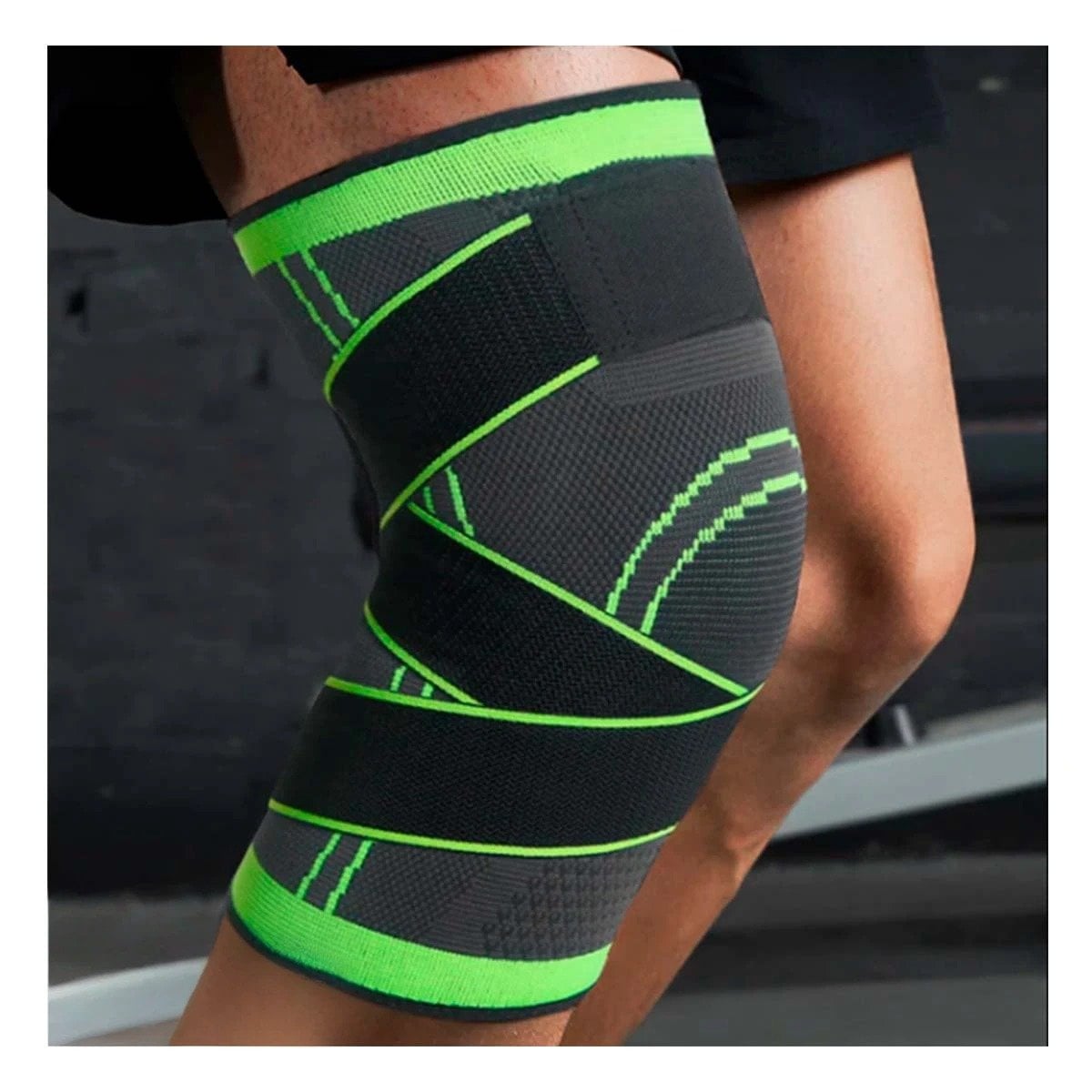 PACK4 PROTECTOR DE RODILLA PARA FUTBOL TALLA ESTANDAR PLOMO CON VERDE Y+REGALO STICKER - 3