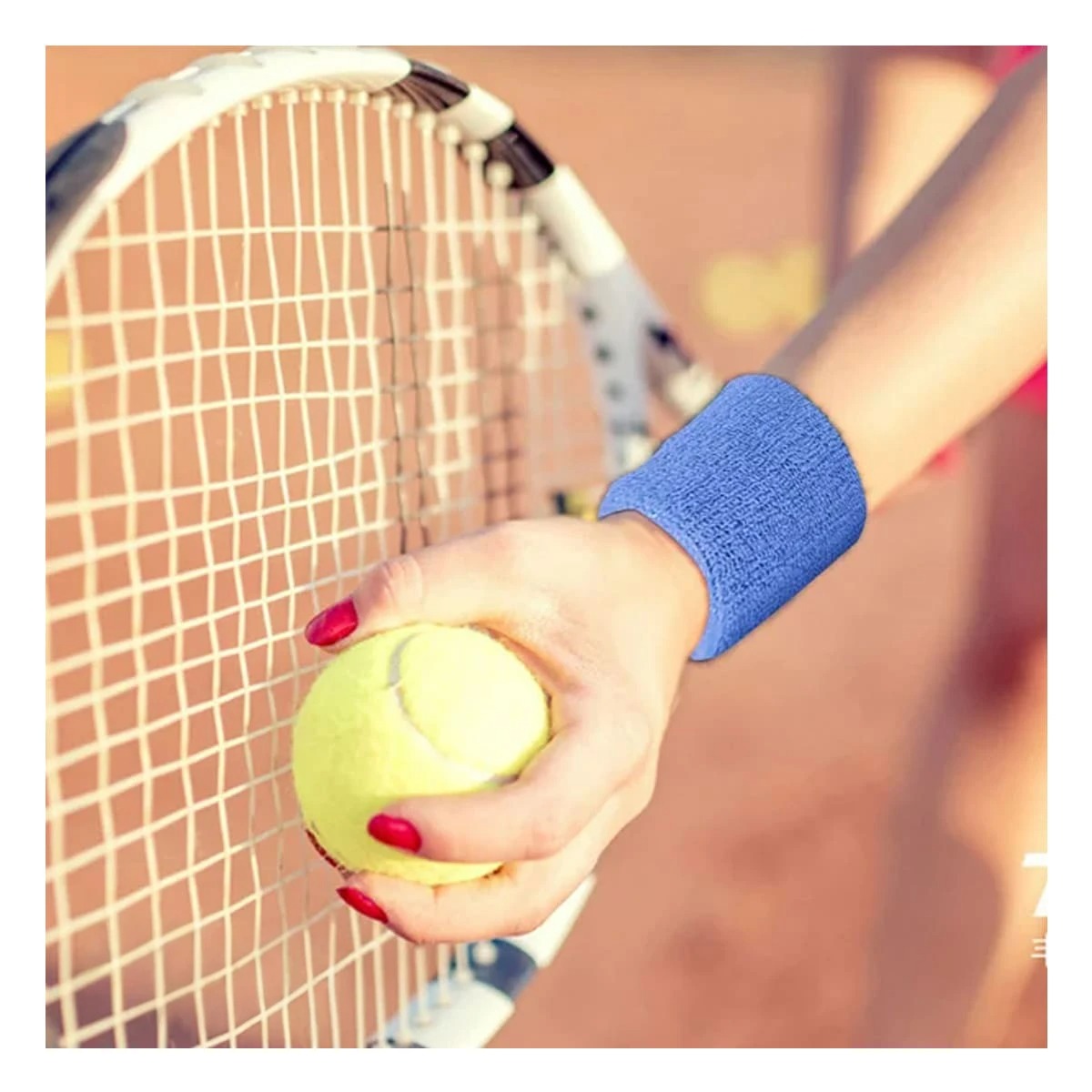 PULSERAS PARA TENIS ANTISUDOR AZUL Y+GIFT STICKERS - 4