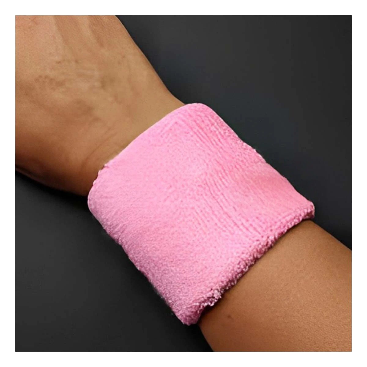 PACK4 BANDA DE MUÑECA PARA TENIS COMODA ROSADO 2 PIEZAS ABSORVENTE Y+PAPEL REGALO - 5