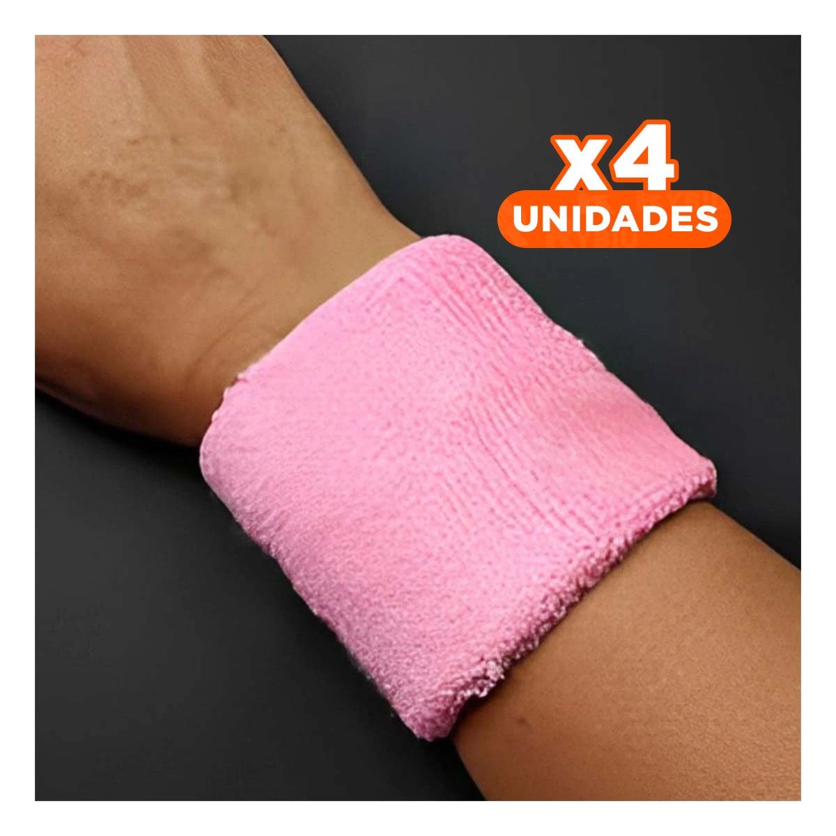 PACK4 MUÑEQUERAS ABSORVENTES AJUSTABLES PARA FUTBOL ROSADO 2 PIEZAS - 1