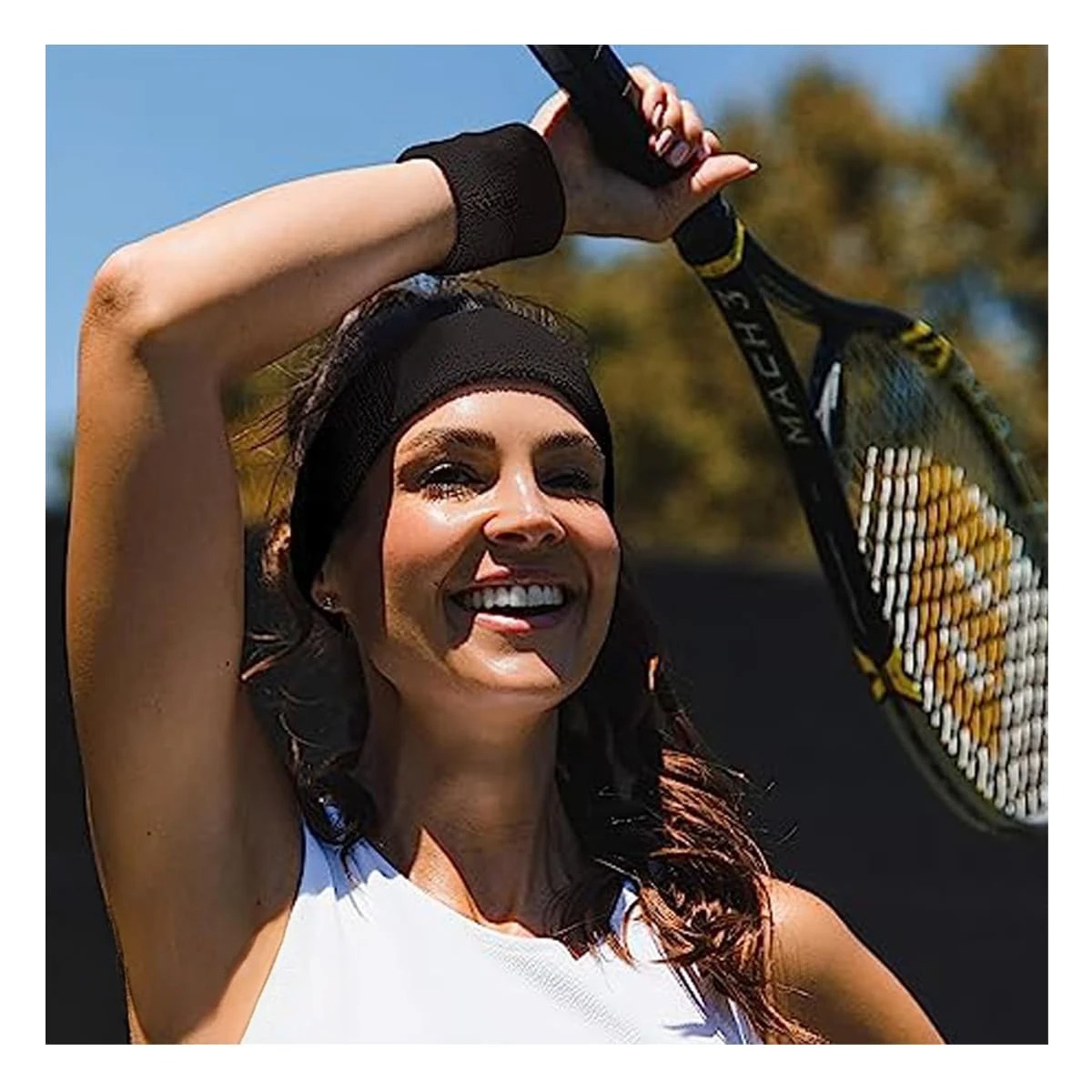PULSERAS PARA TENIS ANTISUDOR NEGRO Y+GIFT STICKERS - 4