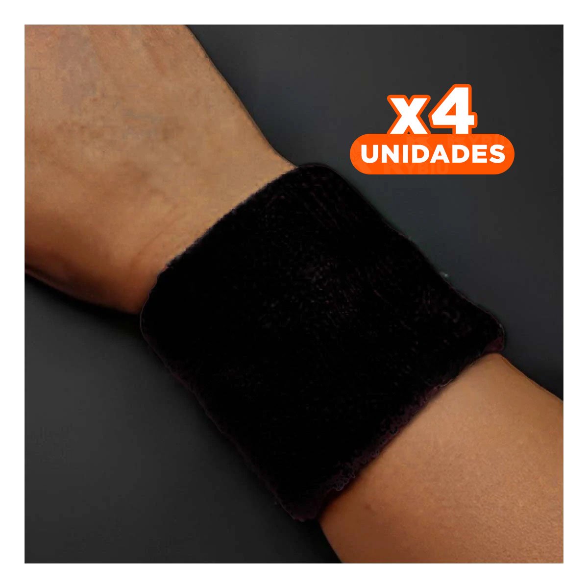 PACK4 MUÑEQUERAS ABSORVENTES AJUSTABLES PARA FUTBOL NEGRO 2 PIEZAS - 1