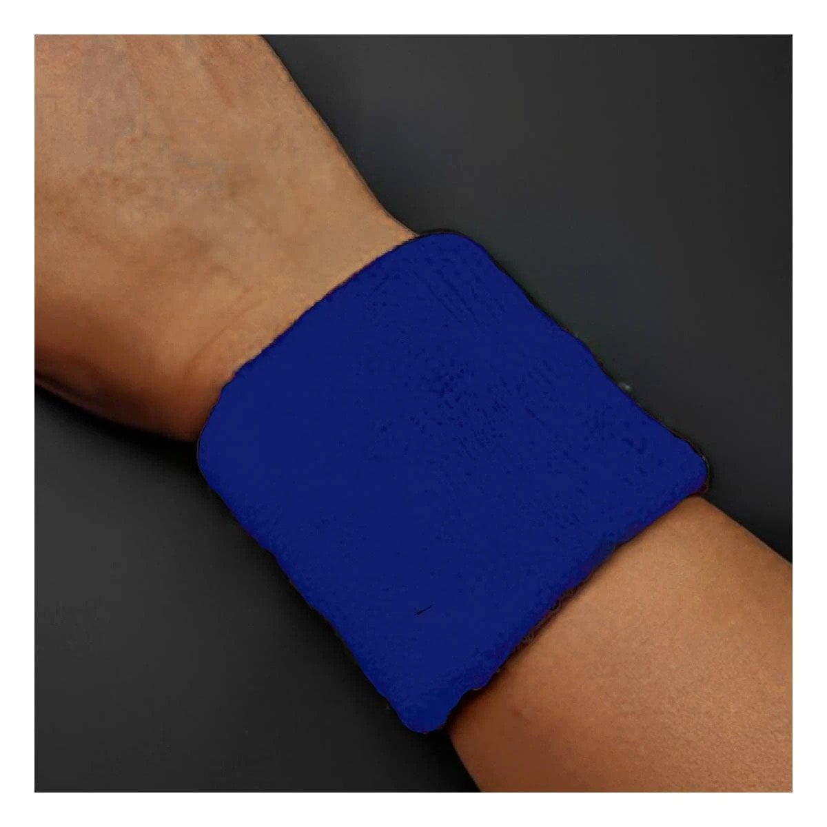 PACK4 MUÑEQUERAS ABSORVENTES AJUSTABLES PARA FUTBOL AZUL 2 PIEZAS - 3