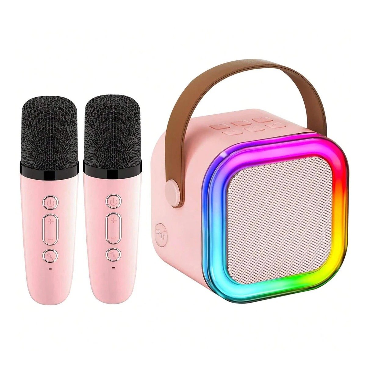 PACK4 EMISOR MINI ROSADO CON MICROFONO USB RAPIDO Y VERSATIL Y+PAPEL REGALO - 3