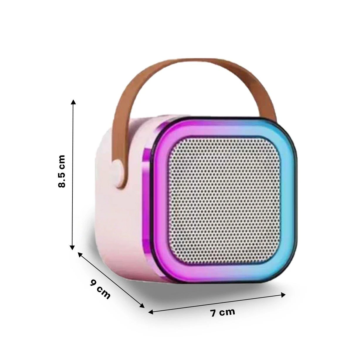PACK4 BOCINA BEIGE CON MICROFONO INALAMBRICO MINI PORTATIL RECARGABLE EFICIENTE Y LIGERA - 4