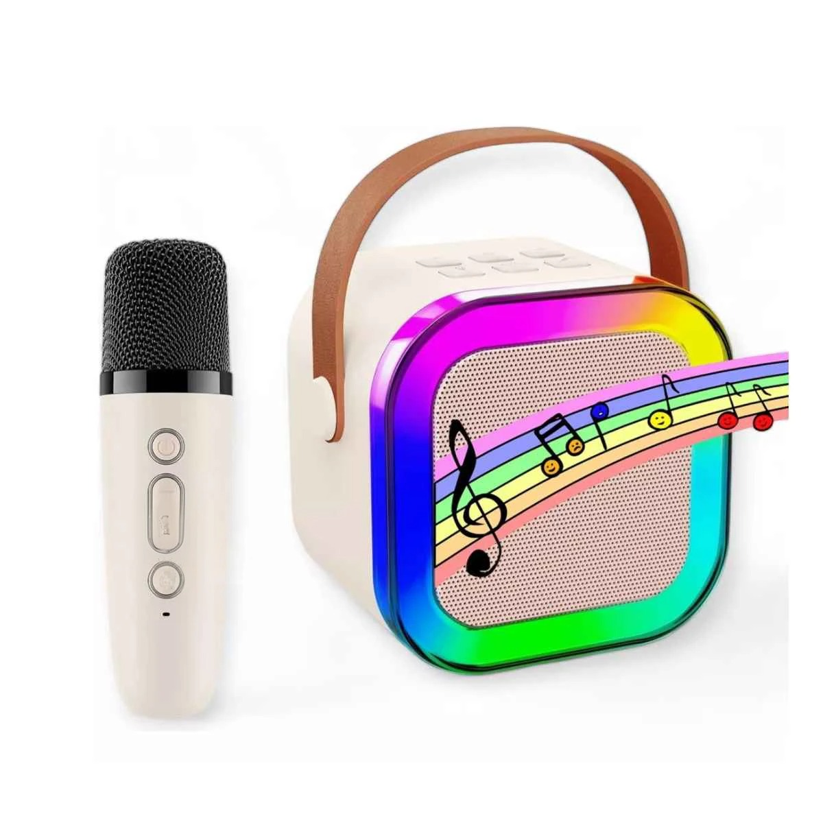 PACK4 ALTAVOZ CON LUCES LED EN BEIGE Y+LIGAS DE REGALO - 2