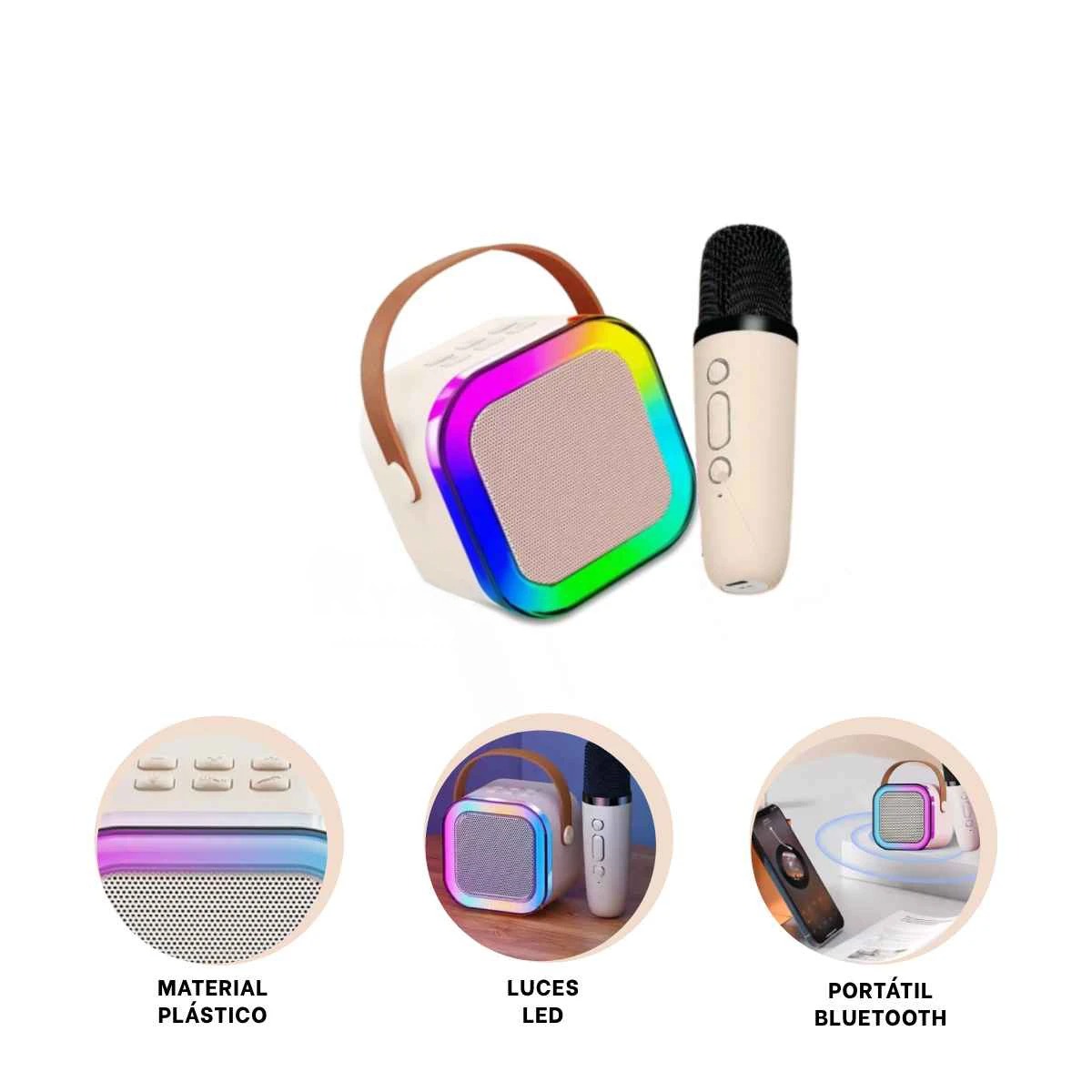 PACK2 BOCINA DE CONEXION BLUETOOTH BEIGE Y+LIGAS DE REGALO - 3