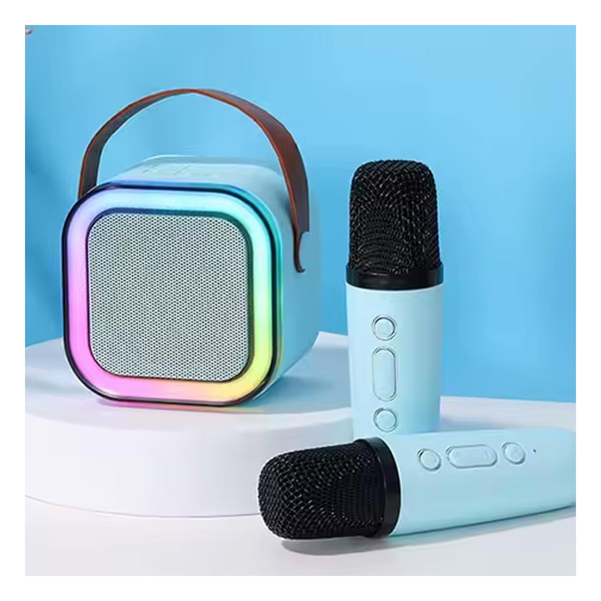 PACK4 EMISOR MINI CELESTE CON MICROFONO USB RAPIDO Y VERSATIL Y+PAPEL REGALO - 5