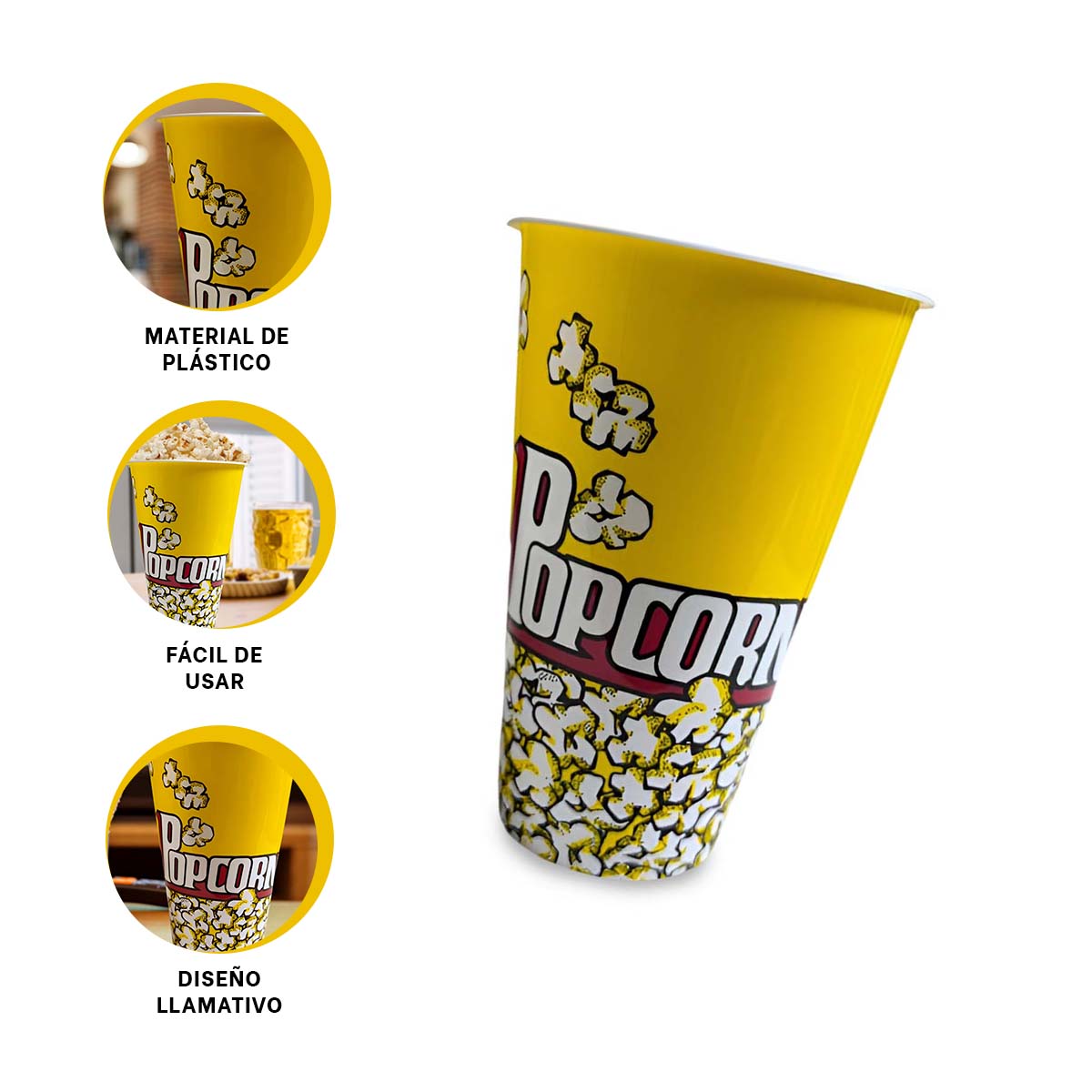 CUBETA PLASTICA Y DIVERTIDA EN AMARILLO Y+REGALO AGENDITA - 3
