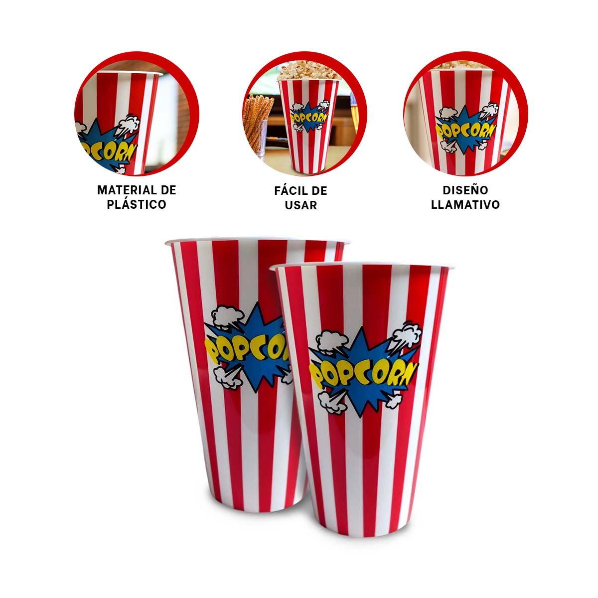 PACK2 CUBETA PLASTICA Y PORTATIL EN ROJO Y+REGALO AGENDITA - 1