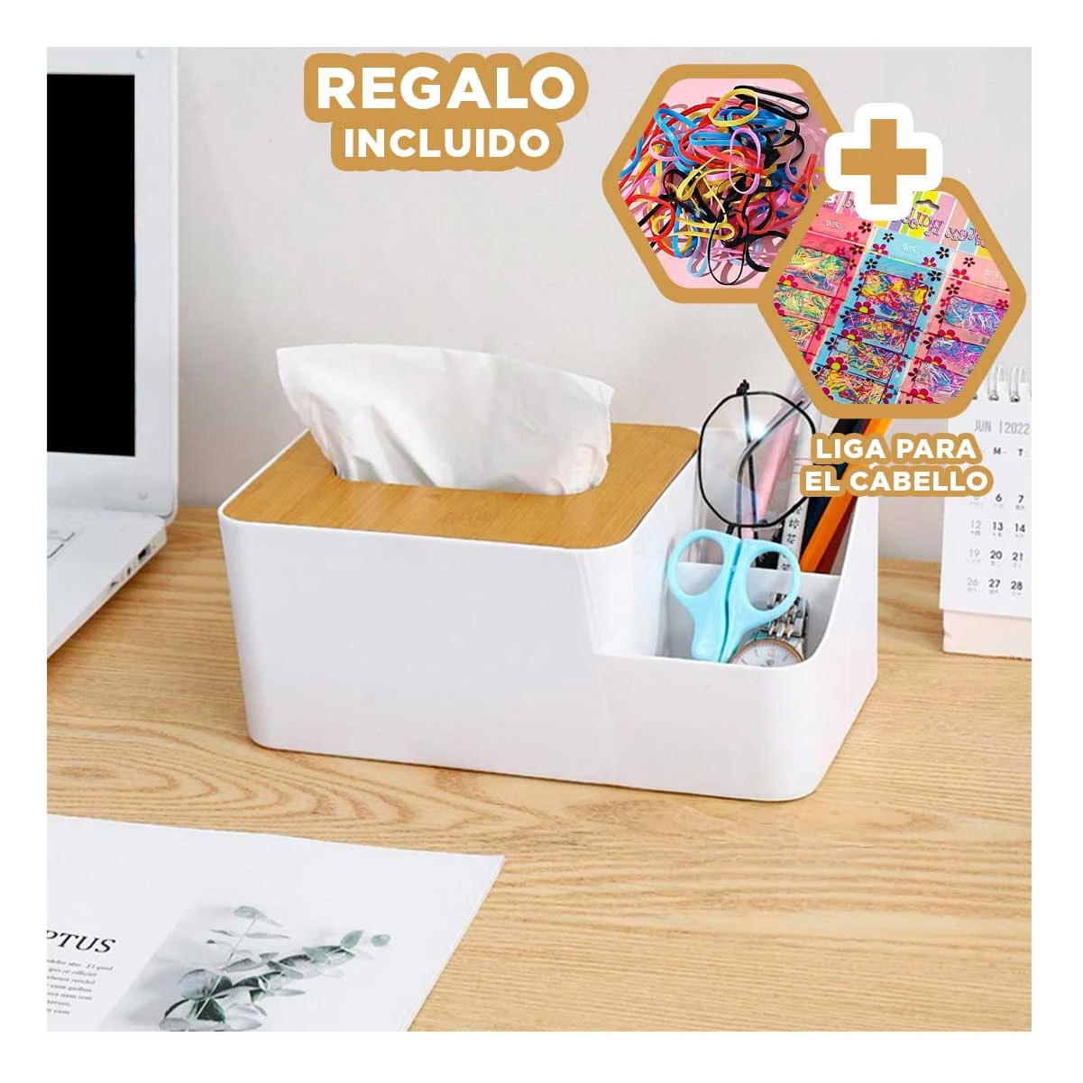 PACK4 DISPENSADOR DE PAÑITOS EN BLANCO Y+LIGAS DE REGALO - 1