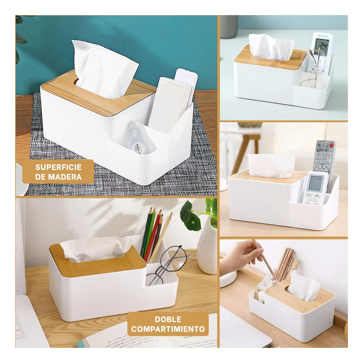PACK4 DISPENSADOR DE PAÑITOS EN BLANCO Y+LIGAS DE REGALO - 3