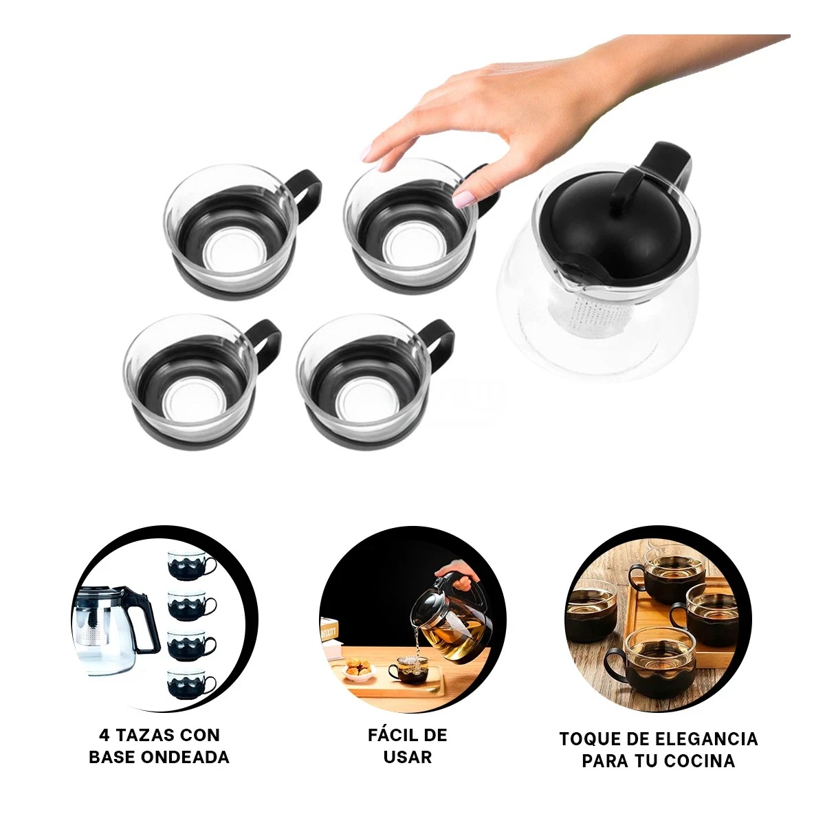 PACK6 TETERA CON FILTRO DE 1000ML Y+BANDERITAS ADHESIVAS - 3