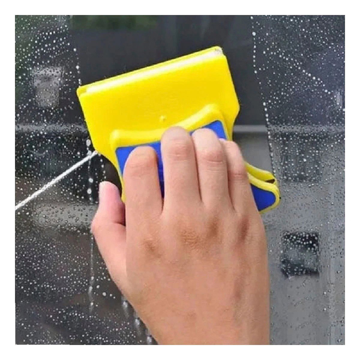 PACK2 OBJETO VIDRIOS MAGNETICO CUADRADO AZUL AMARILLO PARA HOGAR - 3