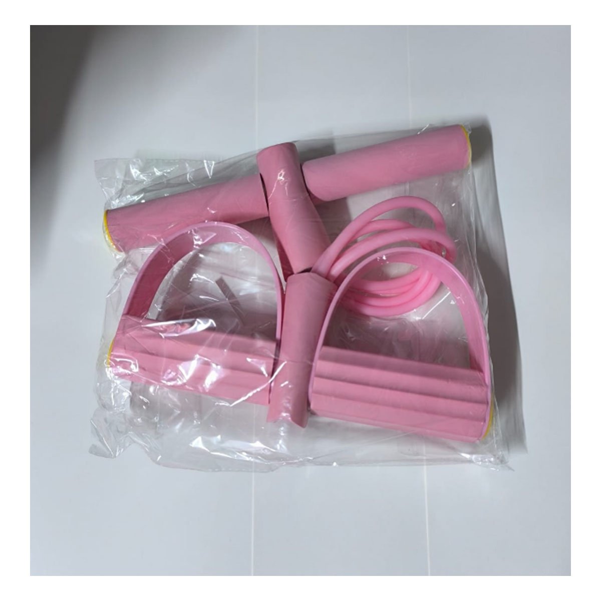 PACK4 EXTENDOR TENSOR DE PEDAL ROSADO CLARO COMODO Y FLEXIBLE PARA EJERCICIO Y+REGALO STICKER - 3