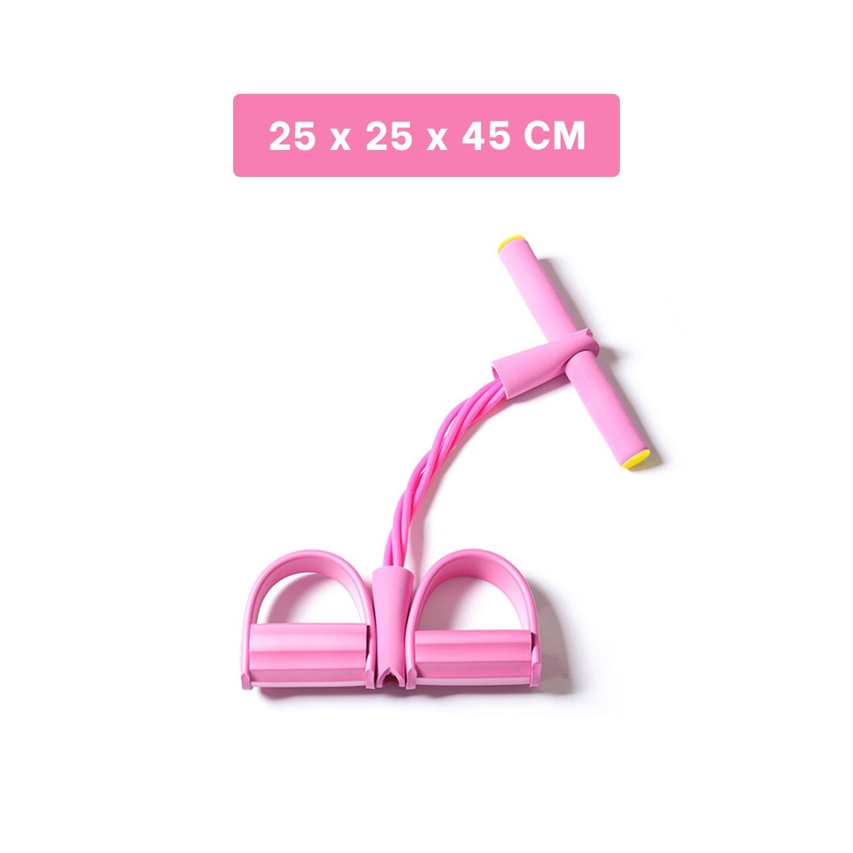 PACK4 EXTENDOR TENSOR DE PEDAL ROSADO CLARO COMODO Y FLEXIBLE PARA EJERCICIO Y+REGALO STICKER - 4