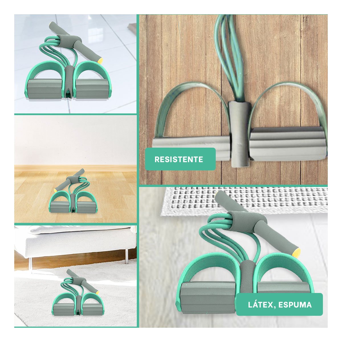 PACK4 EXTENDOR TENSOR DE PEDAL VERDE AGUA Y PLOMO COMODO Y FLEXIBLE Y+REGALO STICKER - 2