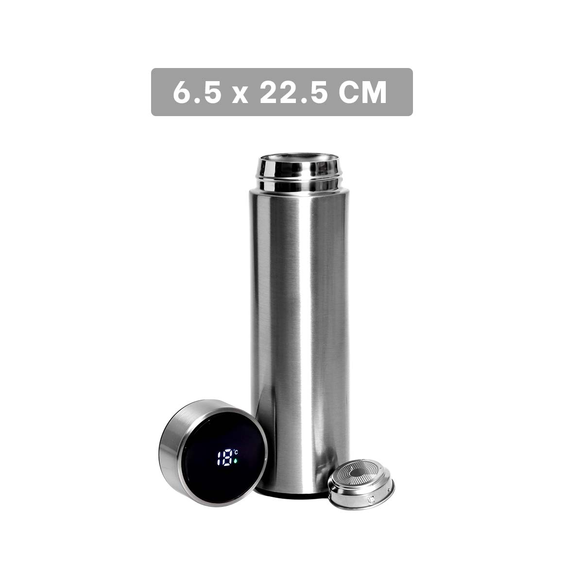TOMATODO CON CAPACIDAD 500 ML PLATEADO Y+REGALO AGENDITA - 1