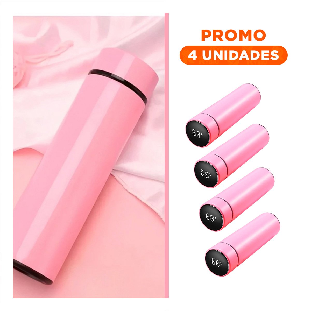 PACK4 BOTELLA INTELIGENTE COMPACTA 500 ML CON FILTRO DE TE PARA CAFE O TE Y+REGALO STICKER - 1