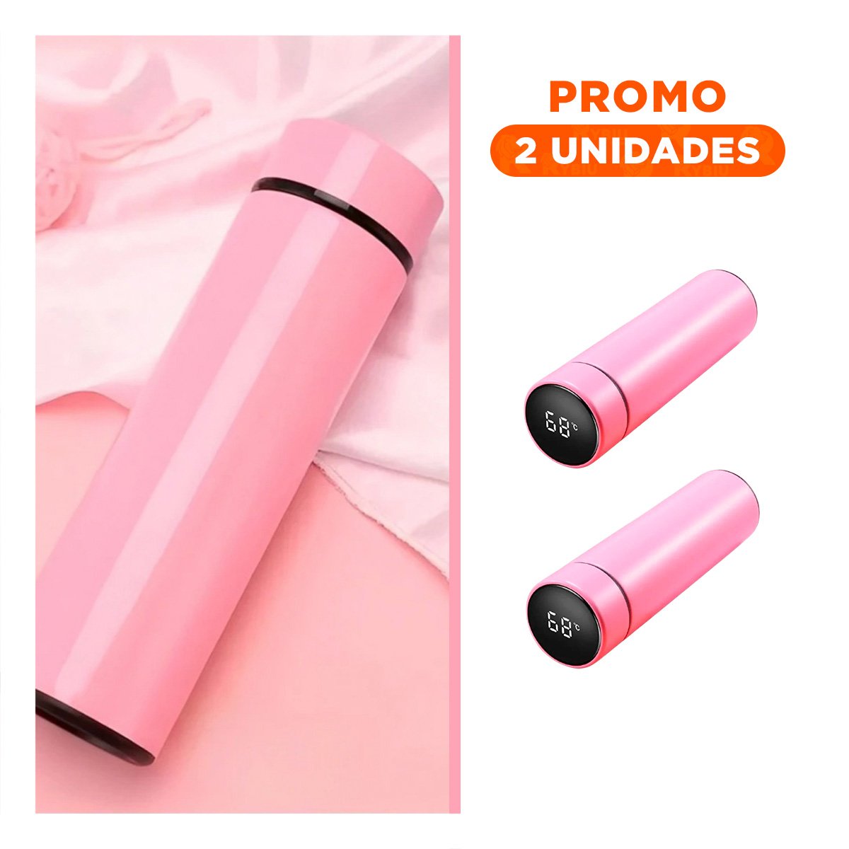 PACK2 BOTELLA TERMICA INTELIGENTE 500 ML CON FILTRO DE TE PARA USO DIARIO EN CASA - 1