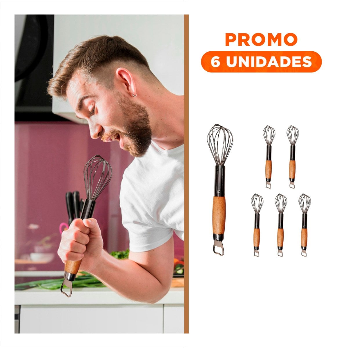 PACK6 LICUADORA PLATEADA DE ACERO INOXIDABLE PARA USO EN CASA - 1