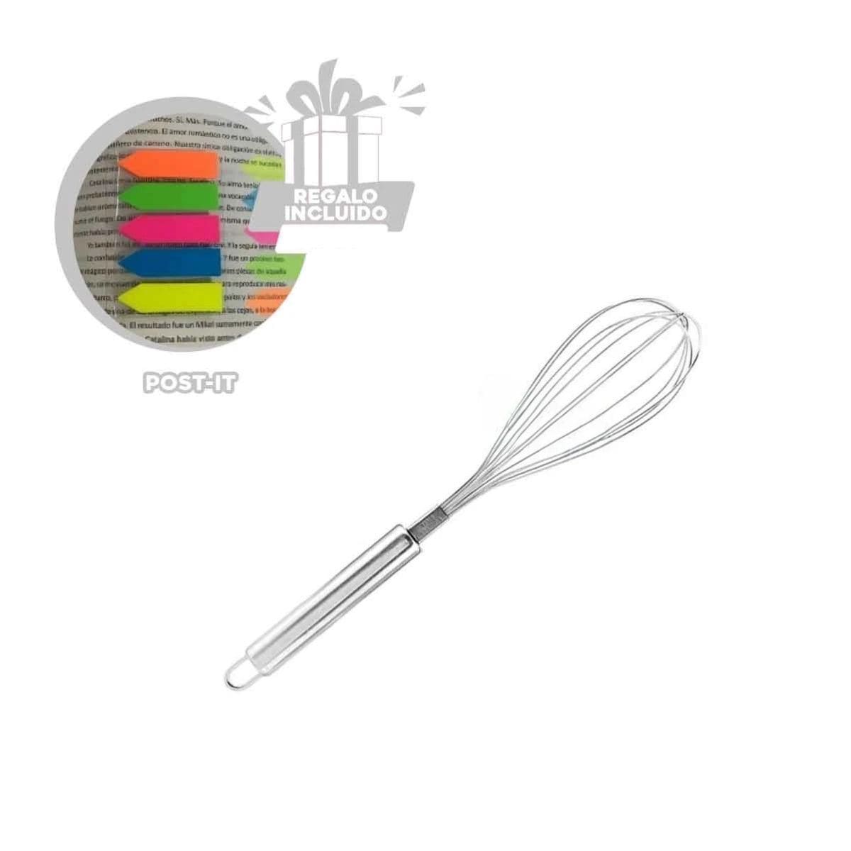 PACK12 MEZCLADORA DE ACERO PLATEADO Y+BANDERITAS ADHESIVAS - 1