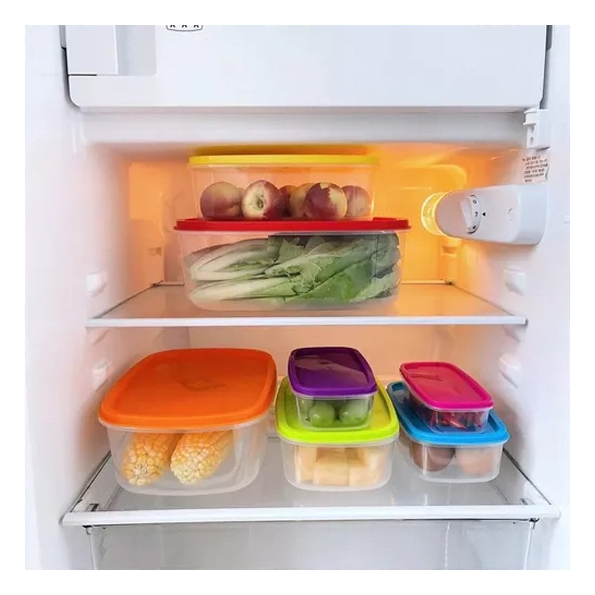PACK12 HERMETICO RECTANGULAR 5 PIEZAS MULTICOLOR PARA COCINA MODERNA - 5