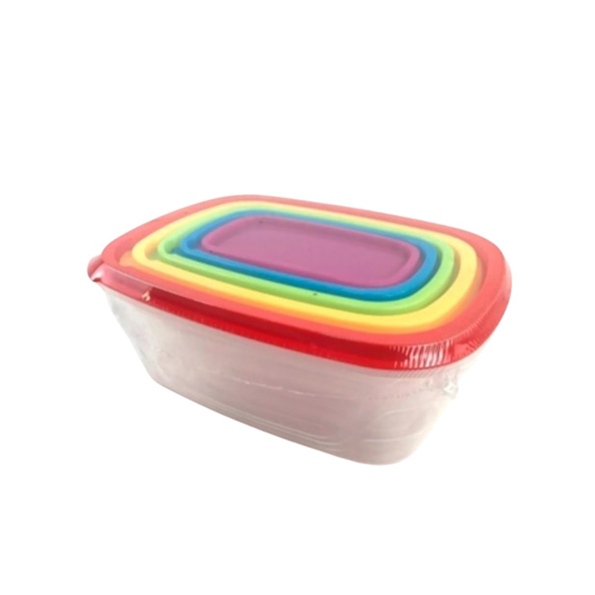 CONTENEDOR RECTANGULAR 5 PIEZAS MULTICOLOR PARA ORGANIZACION Y+LIGAS REGALO - 3