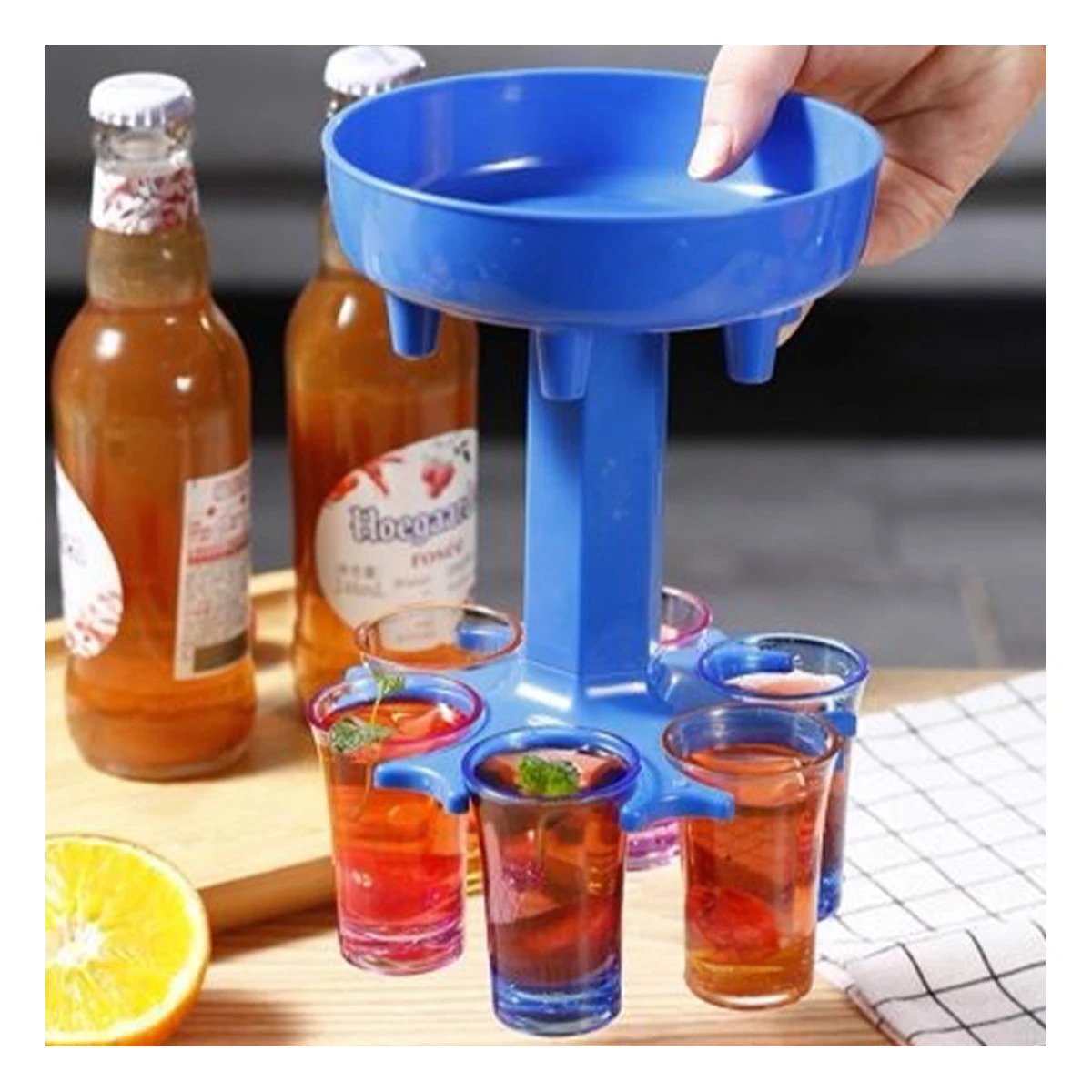 PACK12 SOPORTE DE COPAS SHOT PARA SERVIR BEBIDAS EN ENCUENTROS CASEROS - 5