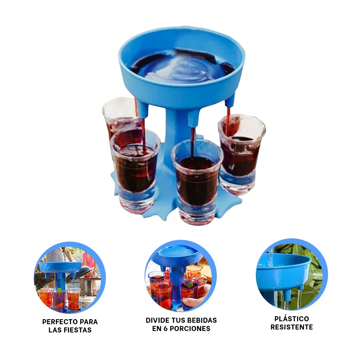 PACK4 ORGANIZADOR PARA MINI TRAGOS CELESTE Y+PAPEL DE REGALO - 2