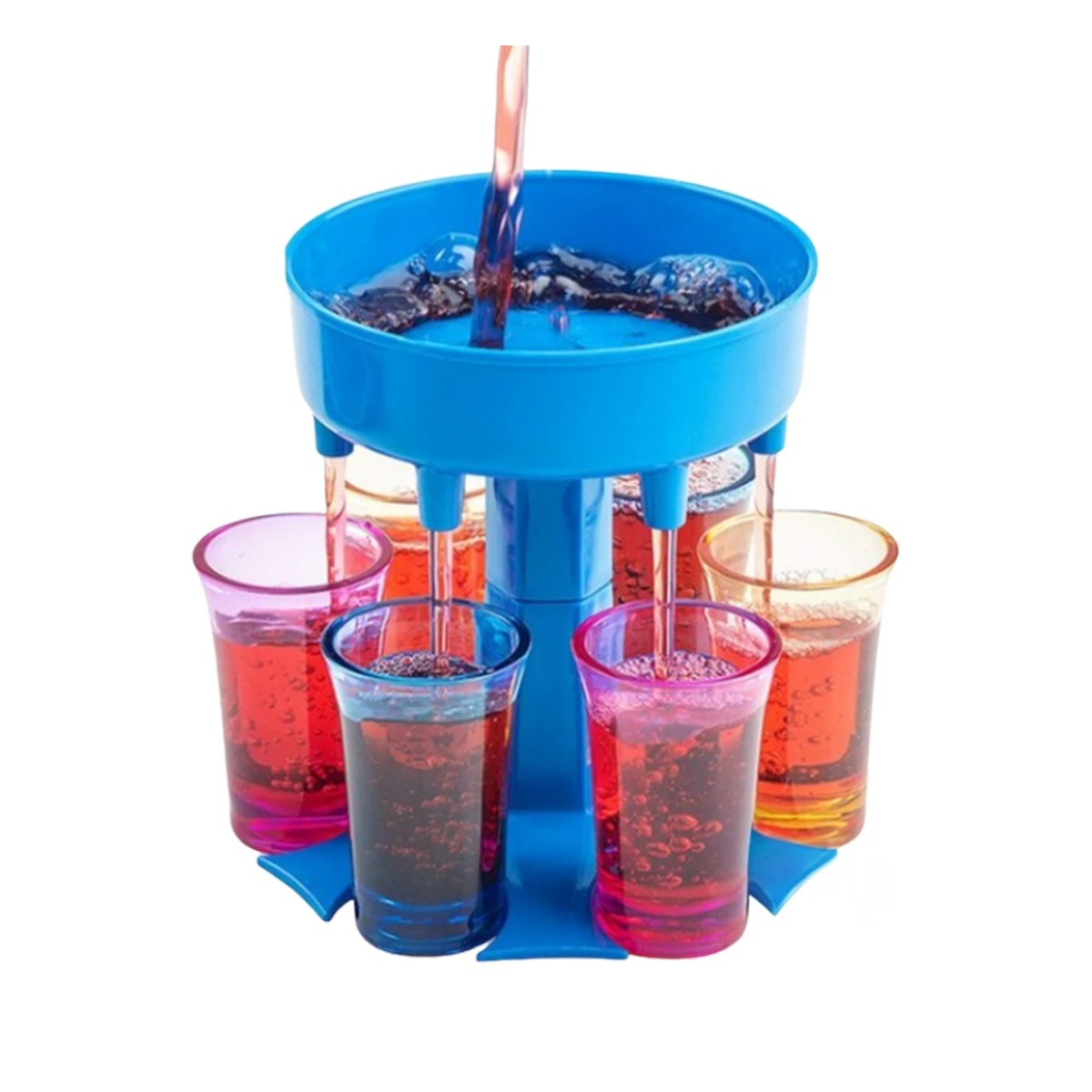 PACK2 DISPENSADOR DE VASITOS PARA TRAGO CORTO EN CELESTE - 1