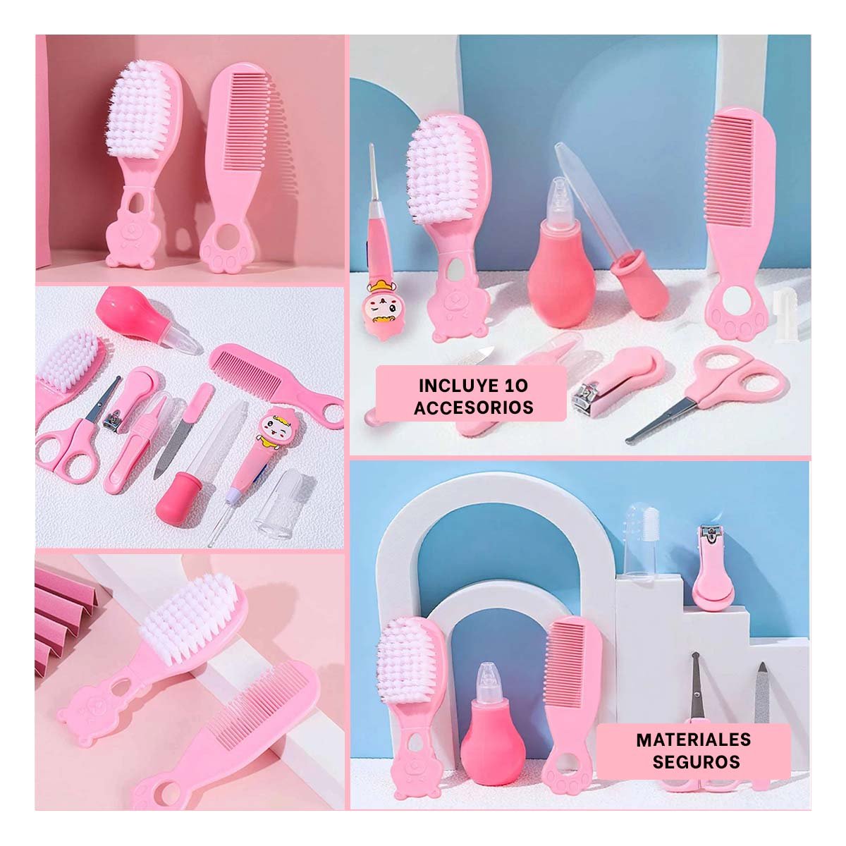 PACK2 COMBO 1 DE CUARZO ROSADO MARMOLEADO PARA RUTINA DE BELLEZA Y+PAPEL REGALO - 3