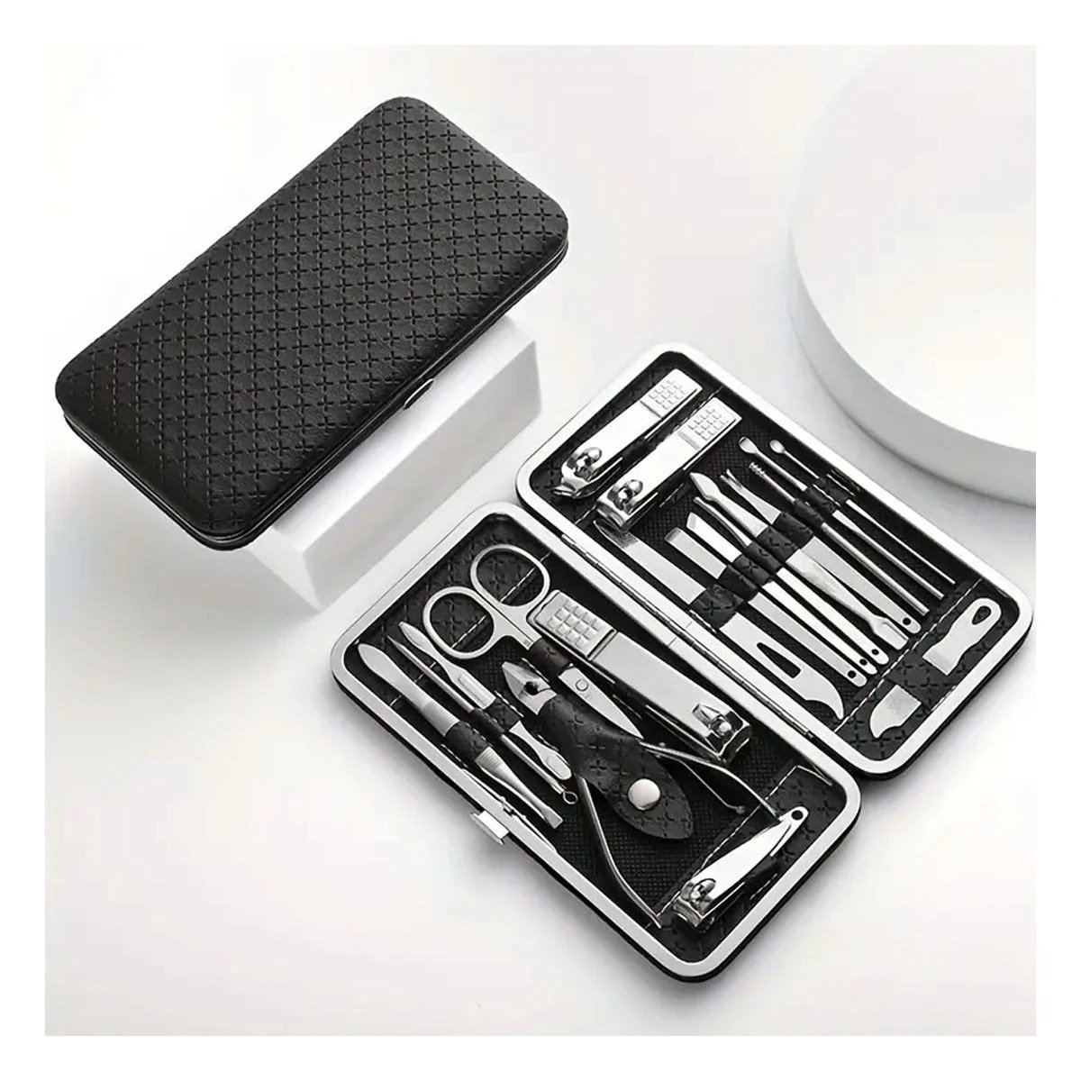 PACK2 JUEGO COMPLETO DE MANICURE Y PEDICURE 19 PIEZAS CELESTE PARA VIAJES Y+REGALO STICKER - 5