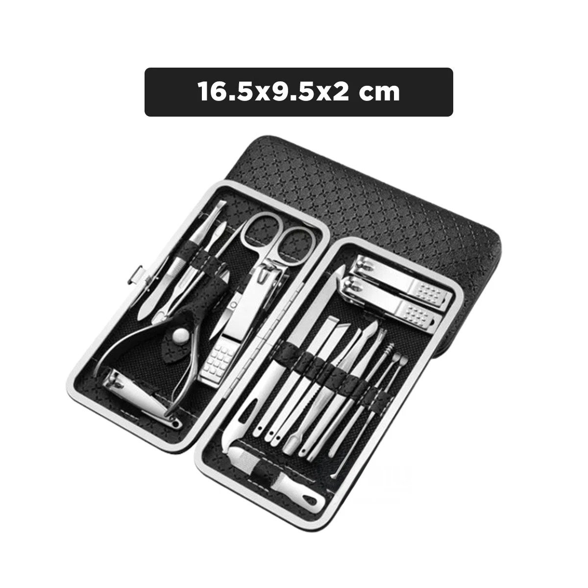 PACK2 EQUIPO PROFESIONAL DE MANICURE Y PEDICURE 19 PIEZAS CELESTE CON ESTUCHE Y+PAPEL REGALO - 4