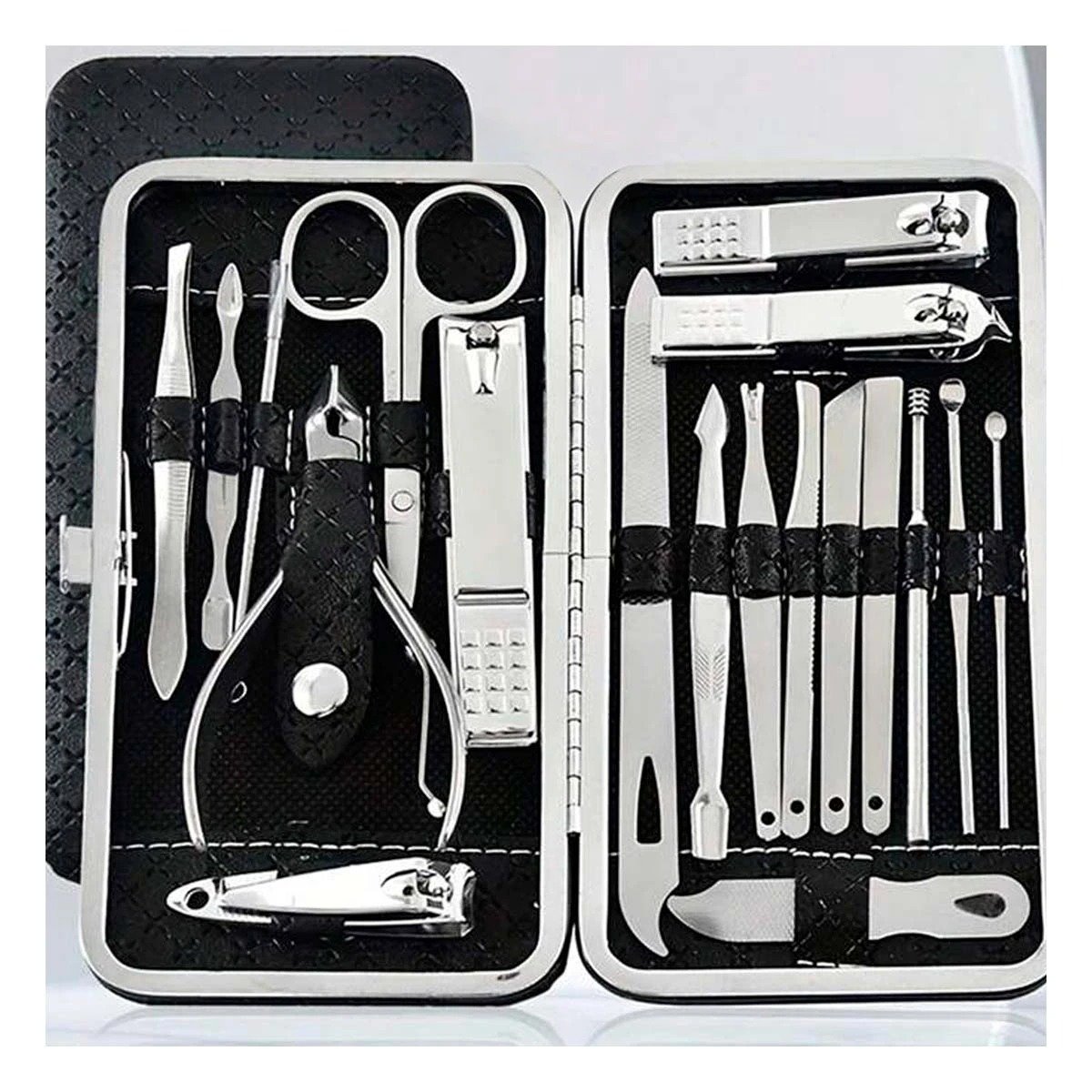 PACK2 EQUIPO PROFESIONAL DE MANICURE Y PEDICURE 19 PIEZAS CELESTE CON ESTUCHE Y+PAPEL REGALO - 5