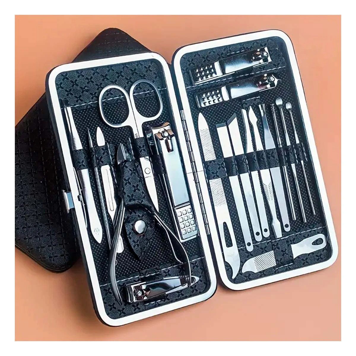 PACK12 EQUIPO DE ACCESORIOS DE MANICURE Y PEDICURE 19 PIEZAS CELESTE Y+REGALO STICKER - 5