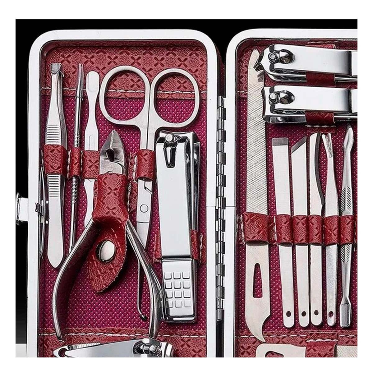 PACK2 JUEGO COMPLETO DE MANICURE Y PEDICURE 19 PIEZAS CELESTE PARA VIAJES Y+REGALO STICKER - 3