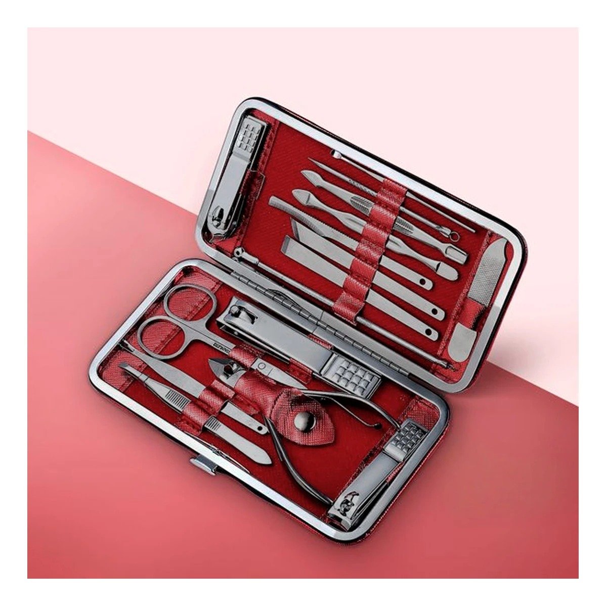 PACK4 KIT DE HERRAMIENTAS DE MANICURE Y PEDICURE 19 PIEZAS CELESTE COMPLETO Y+PAPEL REGALO - 5