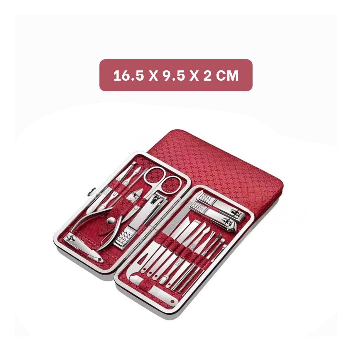 PACK4 SET DE HERRAMIENTAS DE MANICURE Y PEDICURE 19 PIEZAS CELESTE PROFESIONAL - 4