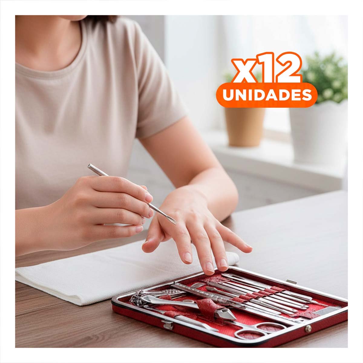 PACK12 KIT DE ACCESORIOS DE MANICURE Y PEDICURE 19 PIEZAS CELESTE COMPLETO - 1