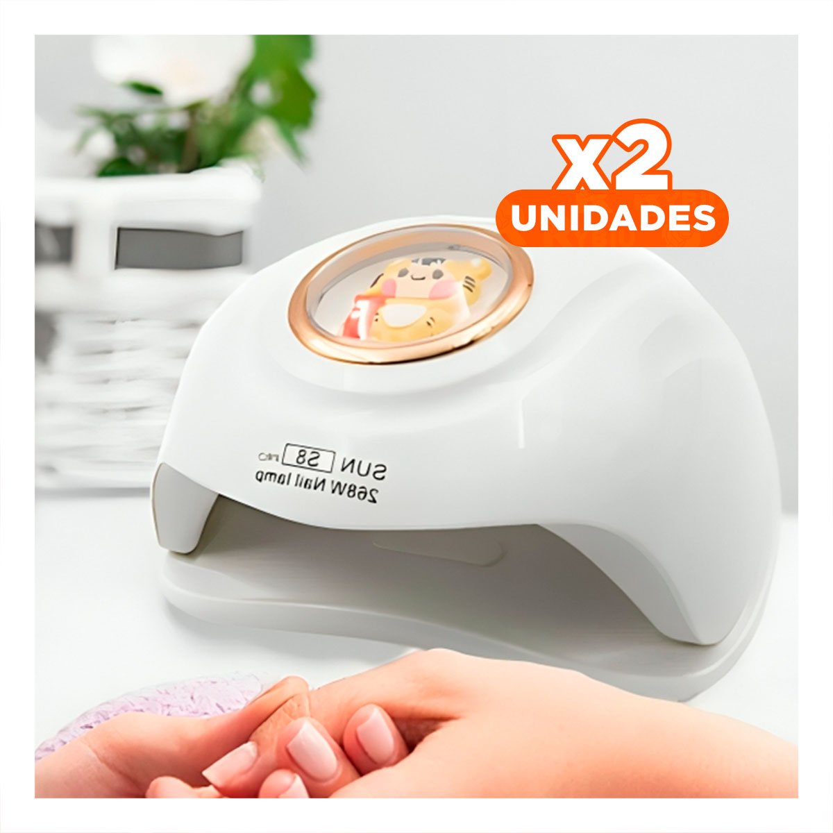 PACK2 SECADORA LED SUN S8 PRO 2 EN 1 BLANCO PARA SECADO RAPIDO DE UÑAS TIGRE Y+REGALO STICKER - 1