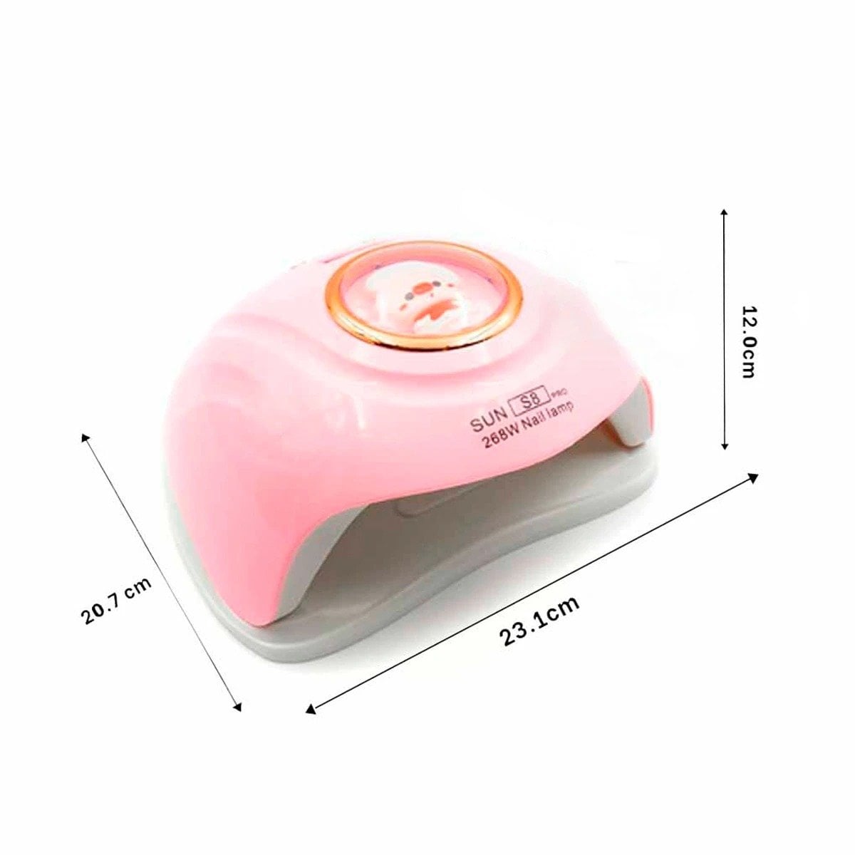PACK2 CABINA LED SUN S8 PRO 2 EN 1 ROSADO SECADO RAPIDO DE UÑAS CHANCHO Y+PAPEL REGALO - 4