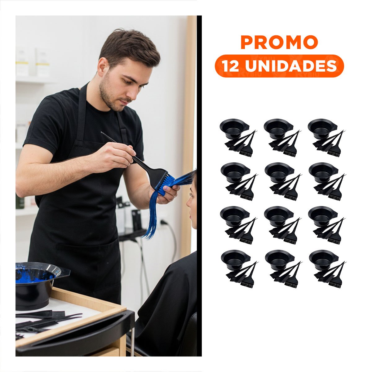 PACK12 EQUIPO DE ACCESORIOS DE MANICURE Y PEDICURE 19 PIEZAS CELESTE Y+REGALO STICKER - 1