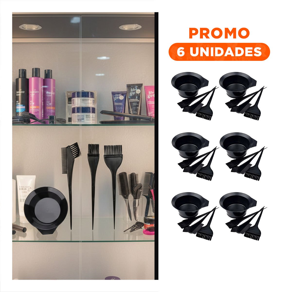 PACK6 EQUIPO DE HERRAMIENTAS DE MANICURE Y PEDICURE 19 PIEZAS CELESTE - 1