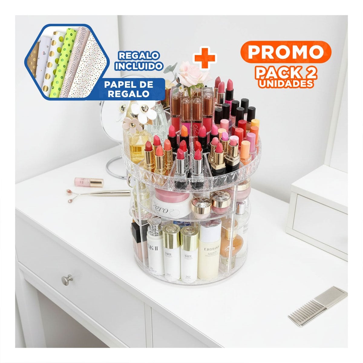 PACK2 EQUIPO PROFESIONAL DE MANICURE Y PEDICURE 19 PIEZAS CELESTE CON ESTUCHE Y+PAPEL REGALO - 1