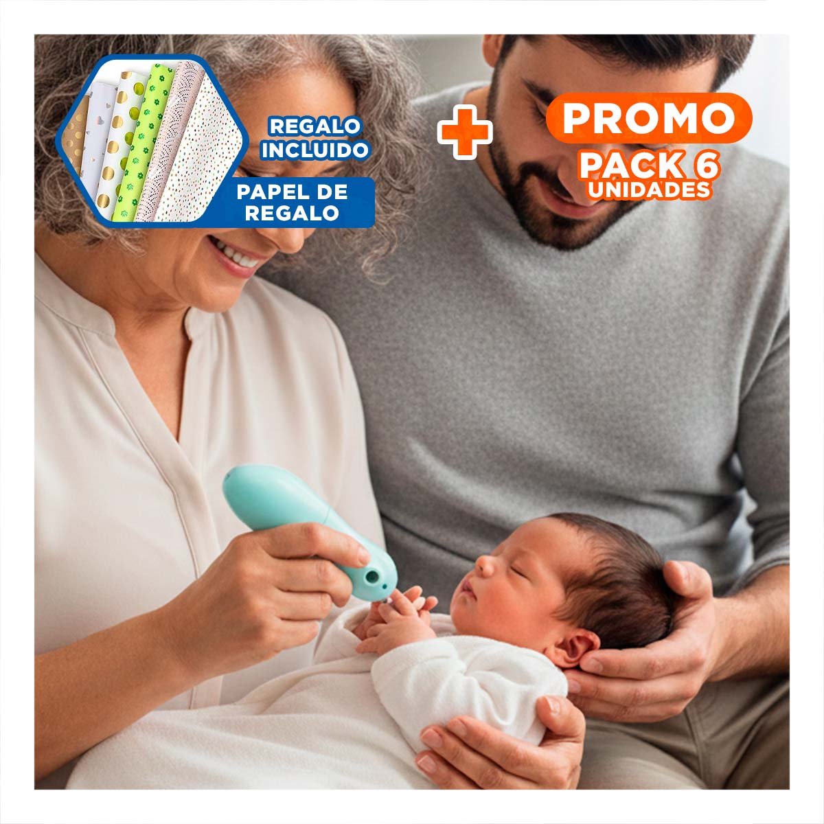 PACK6 SISTEMA PORTATIL DE CEJAS BLANCO RECARGABLE PARA PRECISION Y+PAPEL REGALO - 1